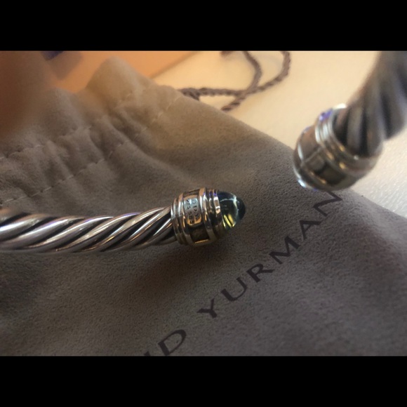 David Yurman Jewelry - David Yurman Renaissance Bracelet 8.5 mm-blue topaz, gold trim